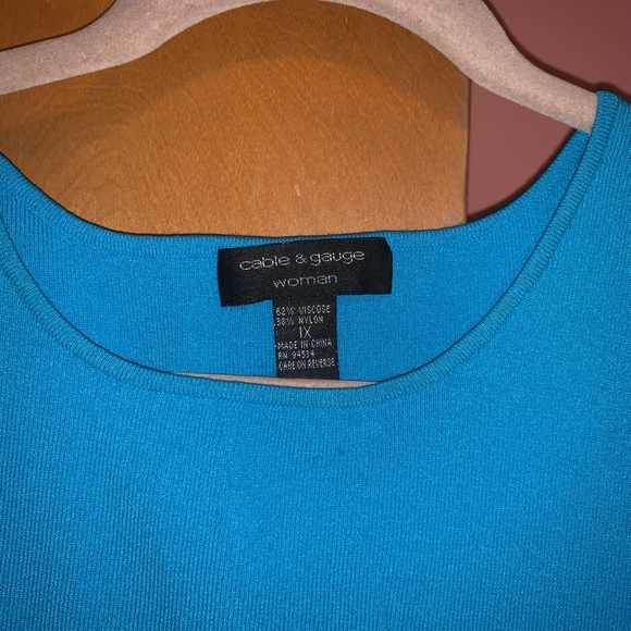 CABLE AND GAUGE MATCHING SWEATER SET - Picture 7 of 8